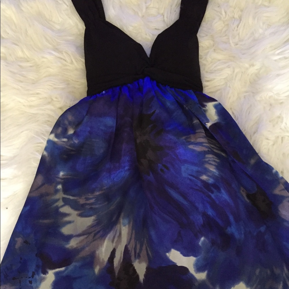 Multicolored Blue Mini Dress